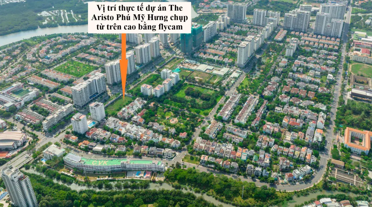 Căn hộ The Aristo | Thông tin chi tiết từ Phú Mỹ Hưng mới nhất 2026 3 Vị trí thực tế dự án The Aristo chụp từ trên cao
