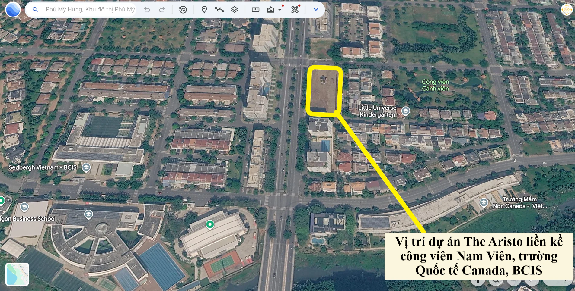 Vị trí The Aristo Phú Mỹ Hưng: Lợi thế trung tâm Nam Viên và giá trị sống bền vững tại Quận 7 5 Vị trí dự án căn hộ The Aristo