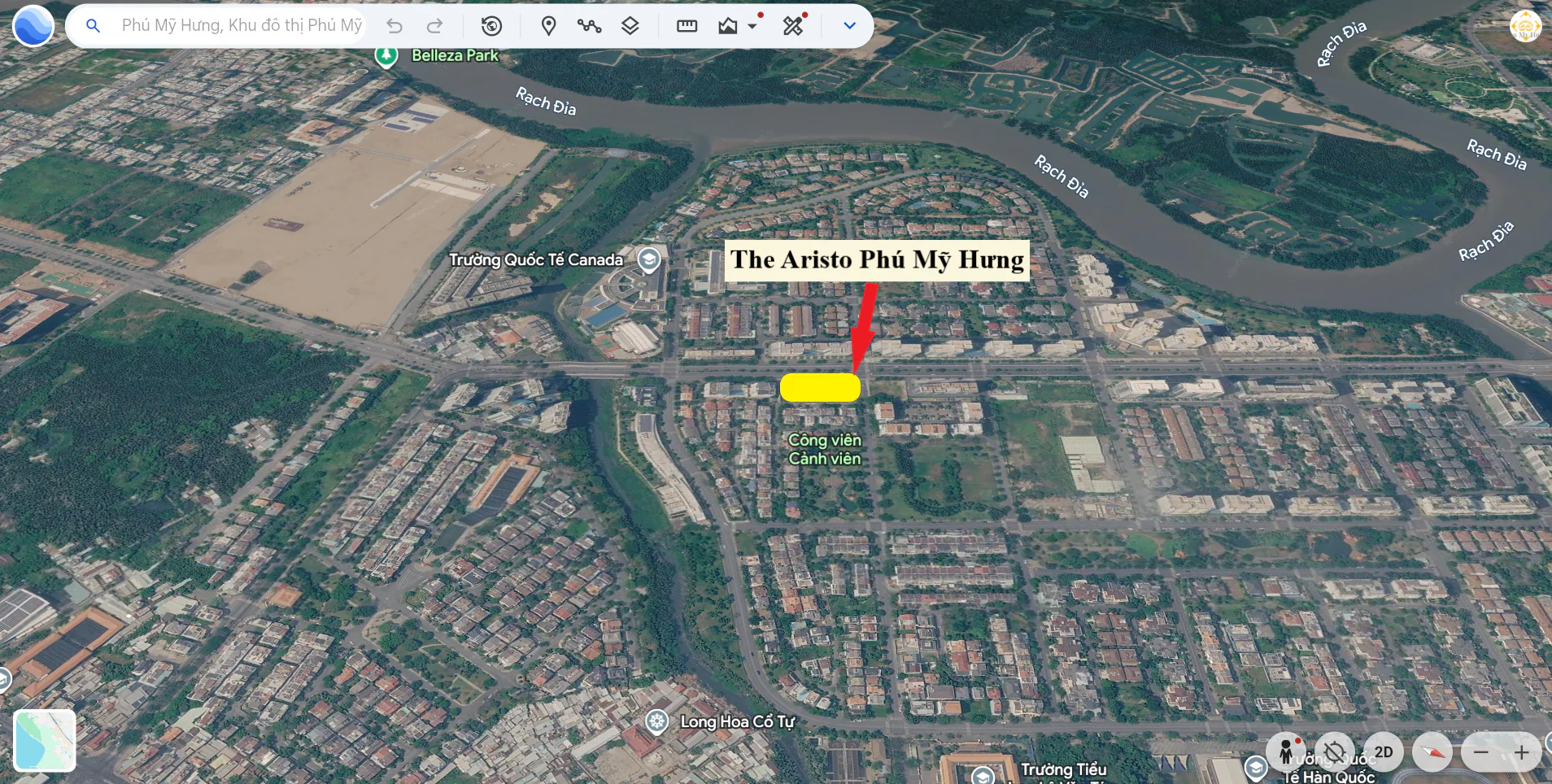 Vị trí The Aristo Phú Mỹ Hưng: Lợi thế trung tâm Nam Viên và giá trị sống bền vững tại Quận 7 2 Vị trí dự án căn hộ The Aristo
